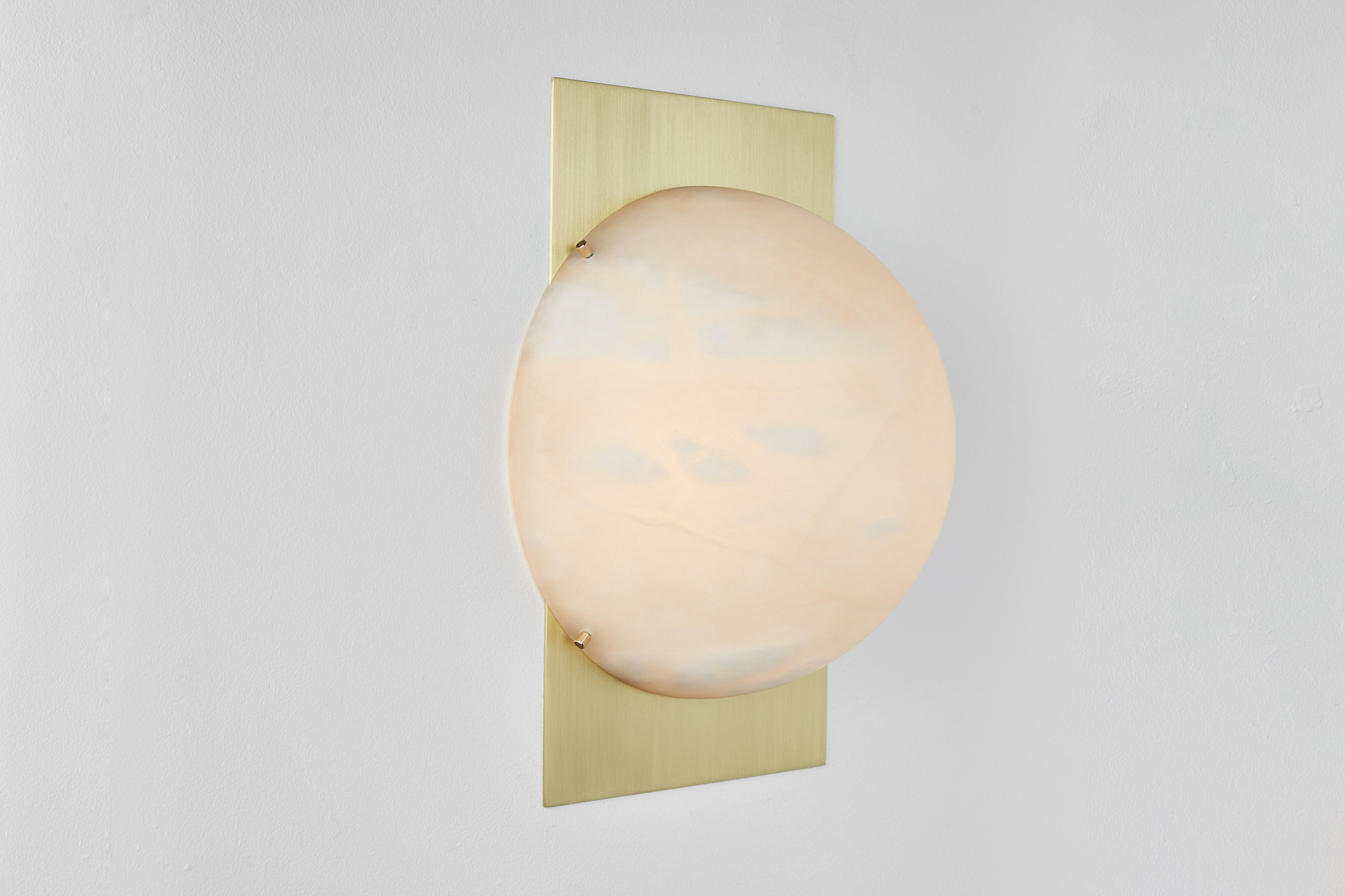 Modern Large 'Vence' Sconce in Brass and Alabaster For Sale