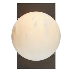 Large 'Vence' Sconce in Bronzed Steel and Alabaster