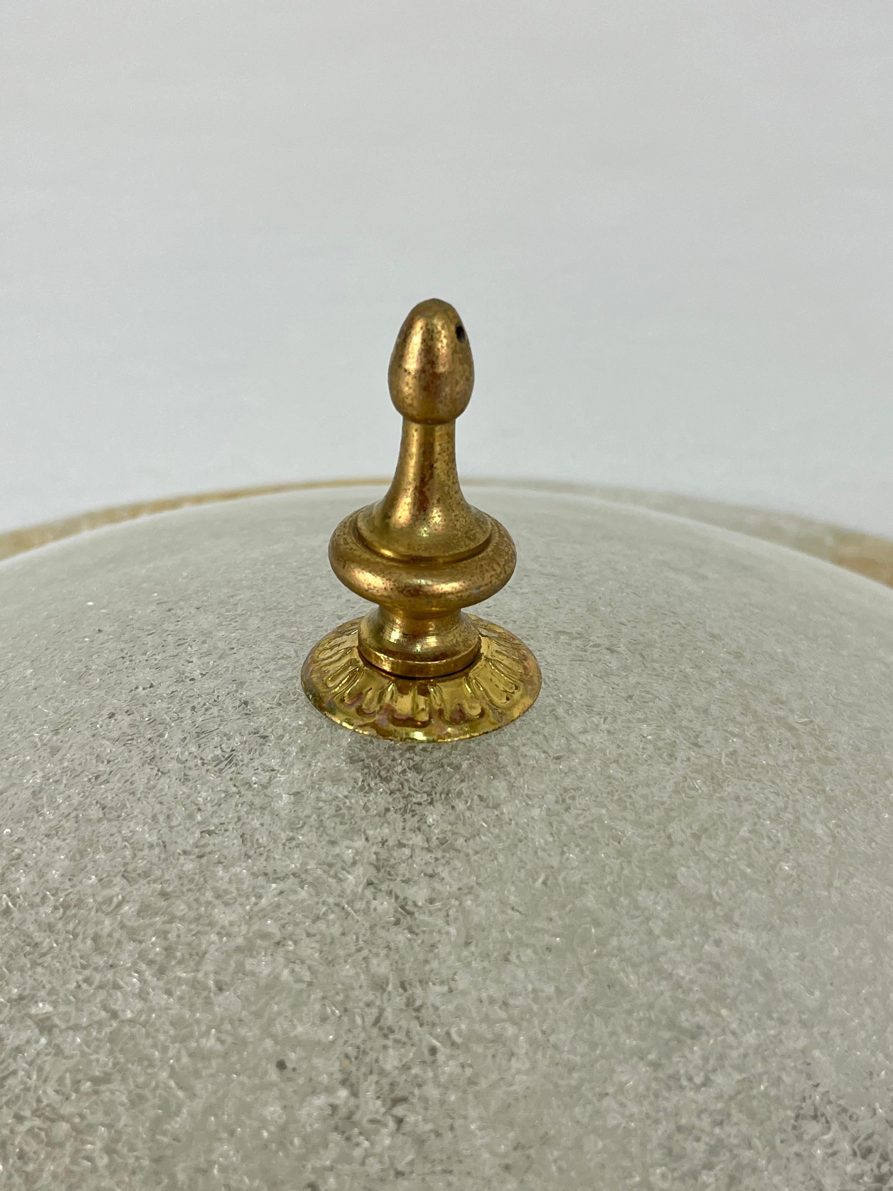 Fine XX secolo Grande lampada da soffitto veneziana a 3 luci in vetro di Murano, anni '80 in vendita