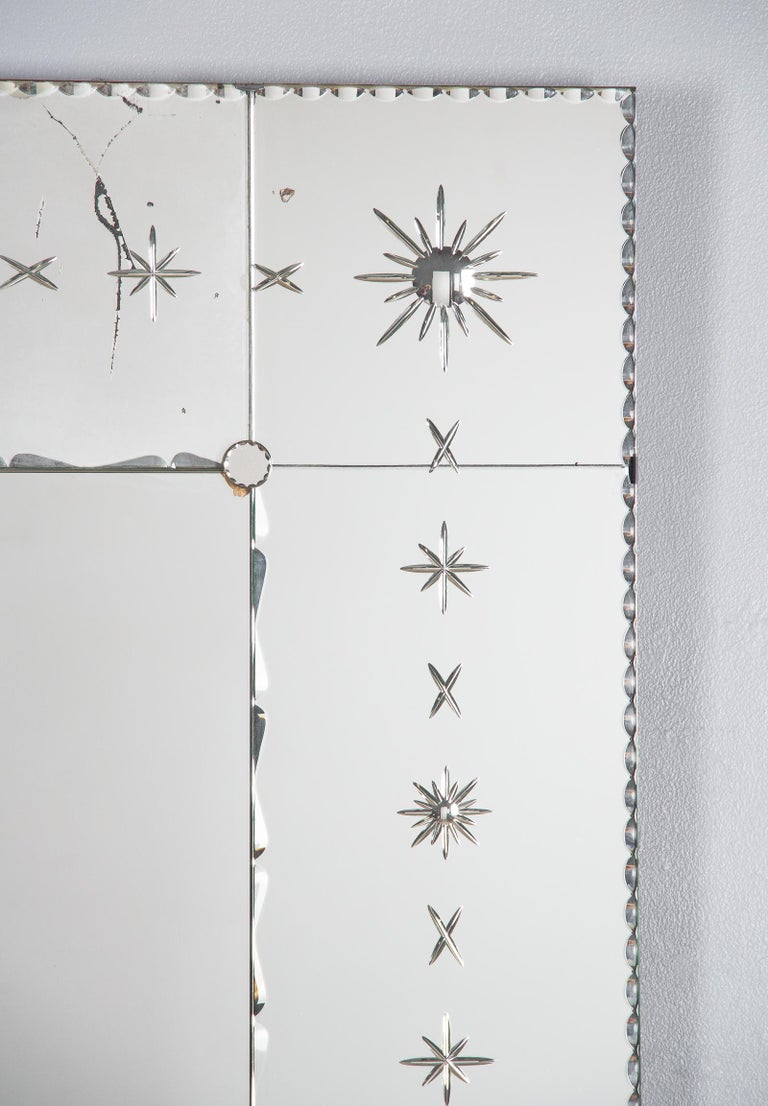 Large Cut Glass Mirror, France, 1950s For Sale at 1stdibs