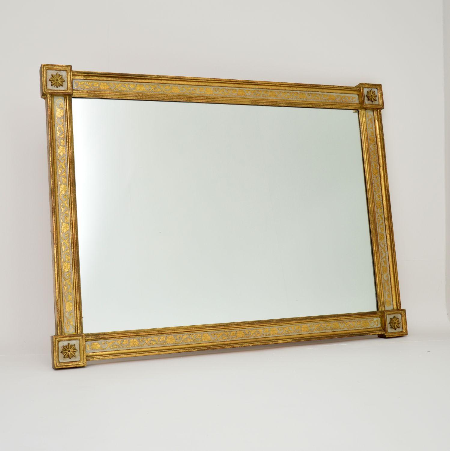 A stunning and impressive vintage Venetian gilt wood mirror. This was made in Italy, it dates from around the 1950’s period.

It is of excellent quality and is very large, check the measurements as it is hard to grasp the scale in the