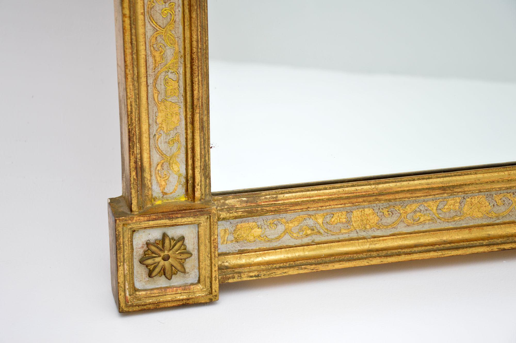 Giltwood Large Venetian Gilt Wood Mirror