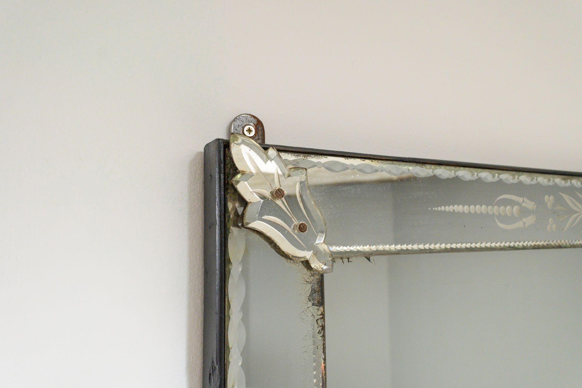 French Large Venetian Mirror For Sale