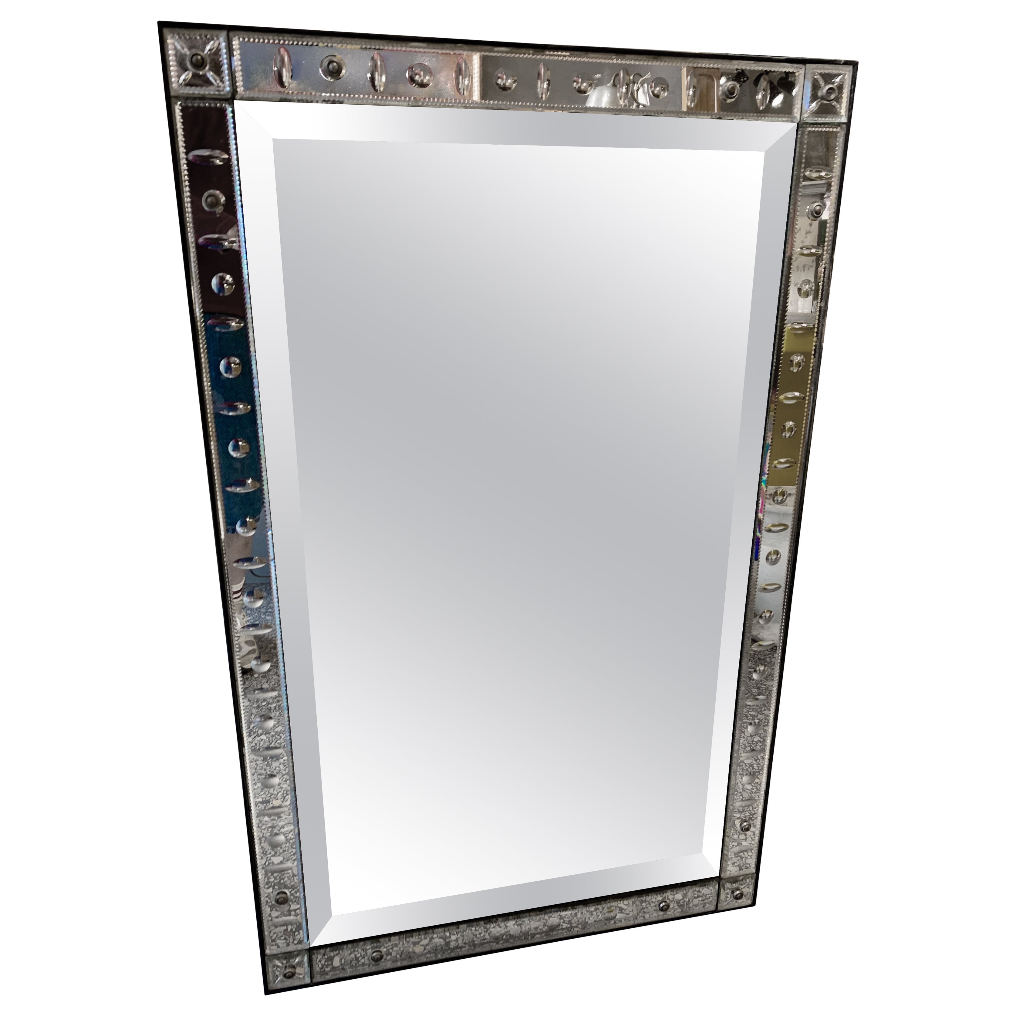 How do you clean a Venetian mirror?