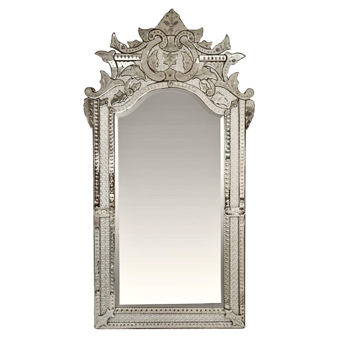 Grand miroir vénitien, milieu du 20e siècle