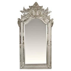 Vintage Large Venetian Mirror, Mid-20th Century