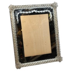 Large Venetian Murano Art Glass Picture Frame Retro, Italy, 1960s