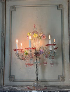 Large Venetian Murano glass chandelier, circa 1950