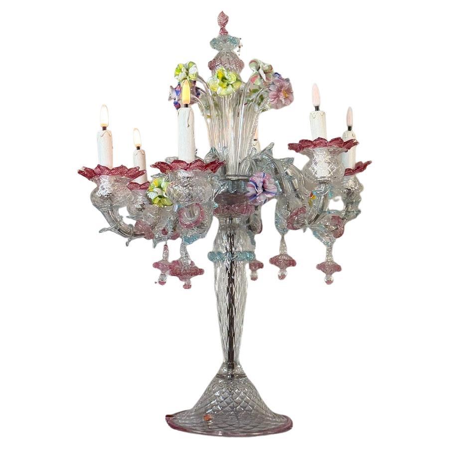 Large Venetian Murano glass chandelier, circa 1950