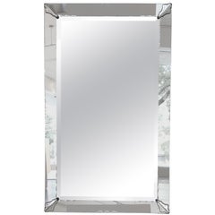Large Venetian Rectangular Wall or Floor Mirror from Italy (H 56 3/8 x W 34 1/8)
