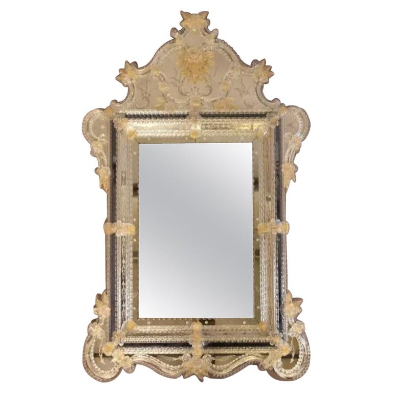 Grand miroir vénitien de style rococo En vente sur 1stDibs