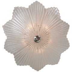 Large Venetian Star-Shaped Ceiling Fixture in Nickel or Customizable