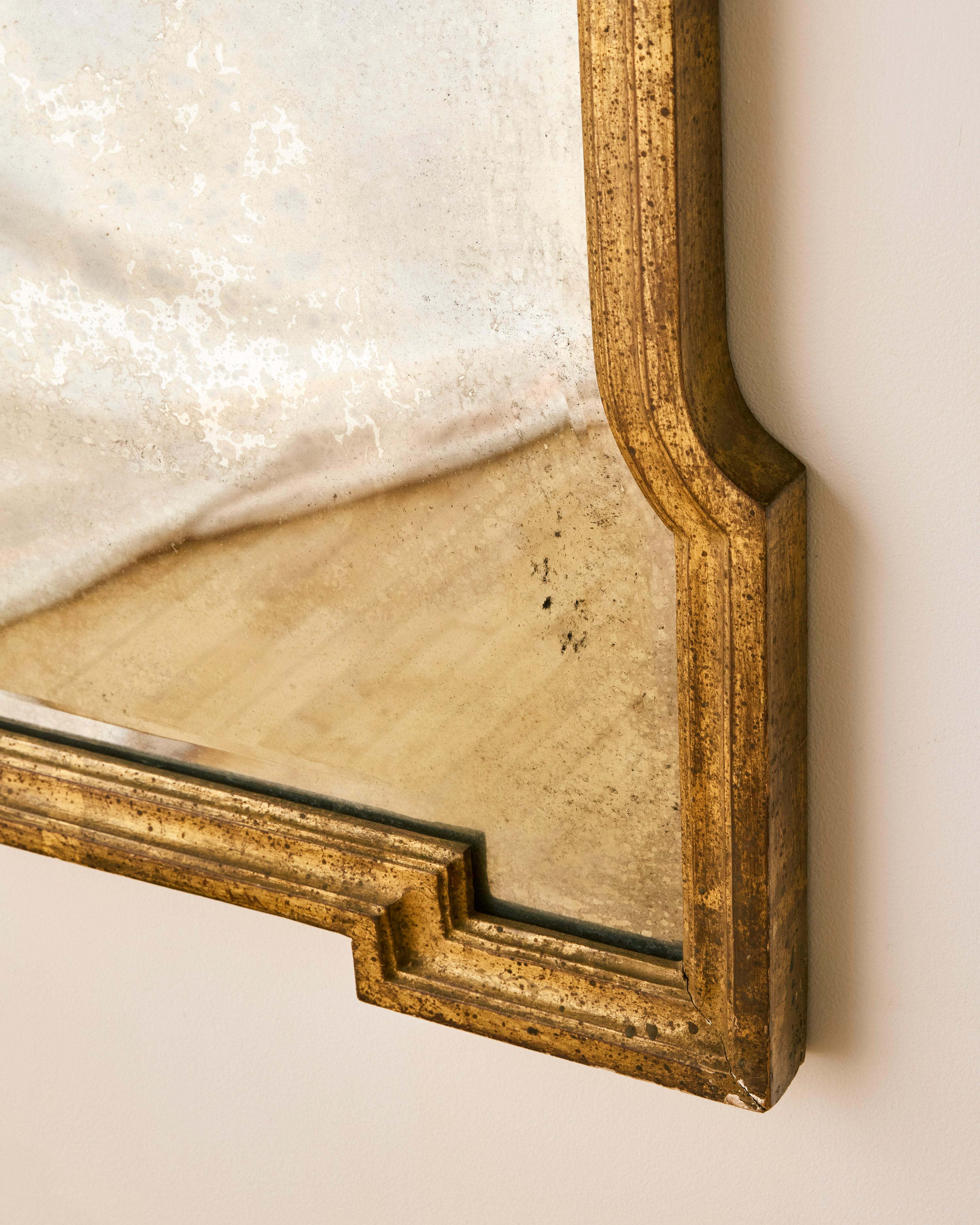Italian Large Venetian Style Gilt Mirror For Sale