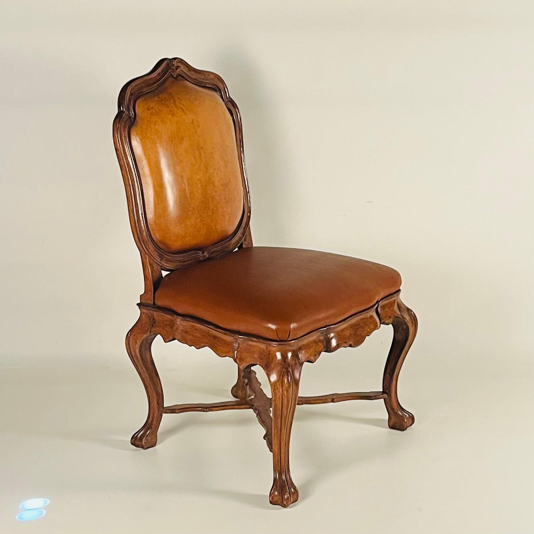 American Large Venetian Walnut Chair by Therien Studio Workshops For Sale