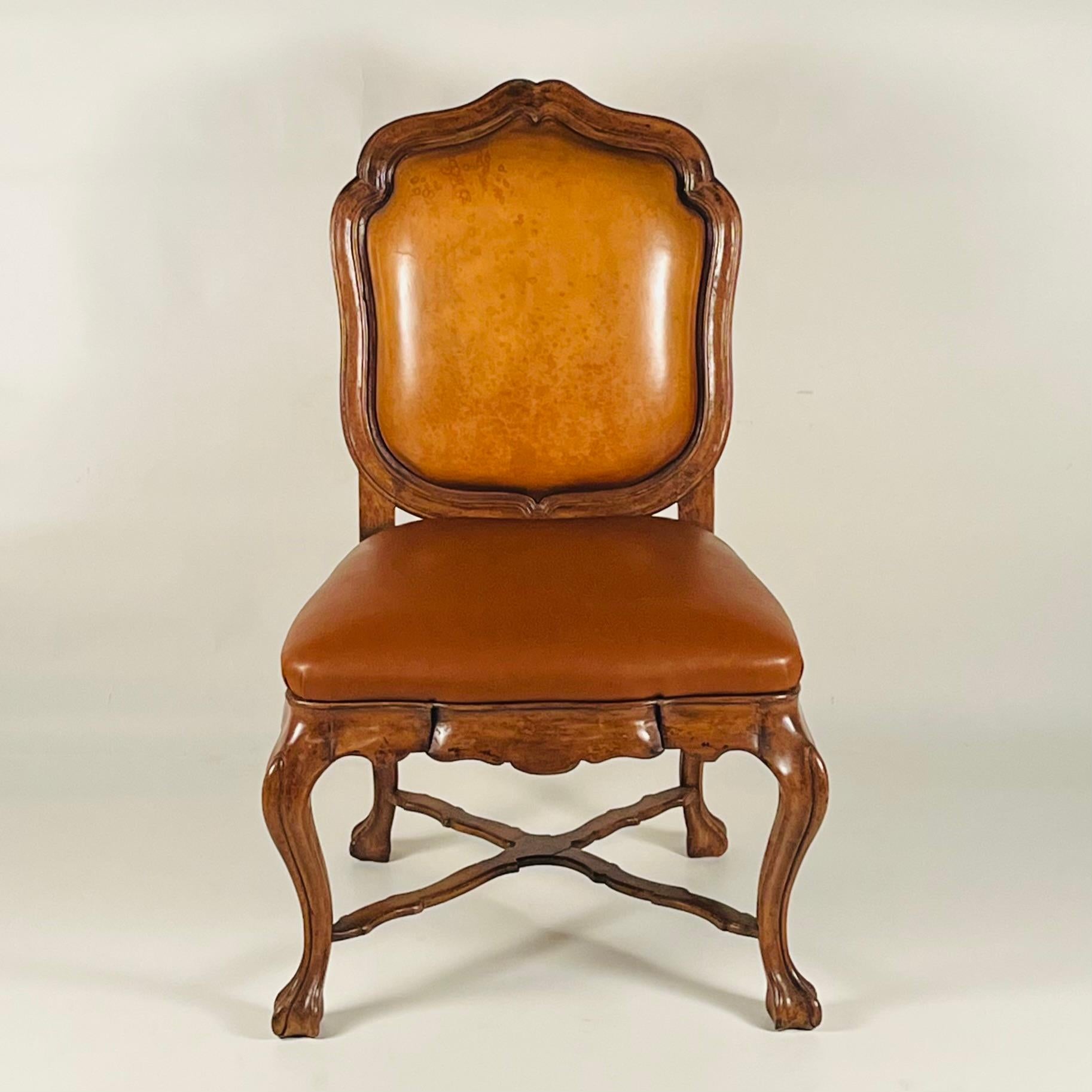 Large Venetian Walnut Chair by Therien Studio Workshops For Sale 1