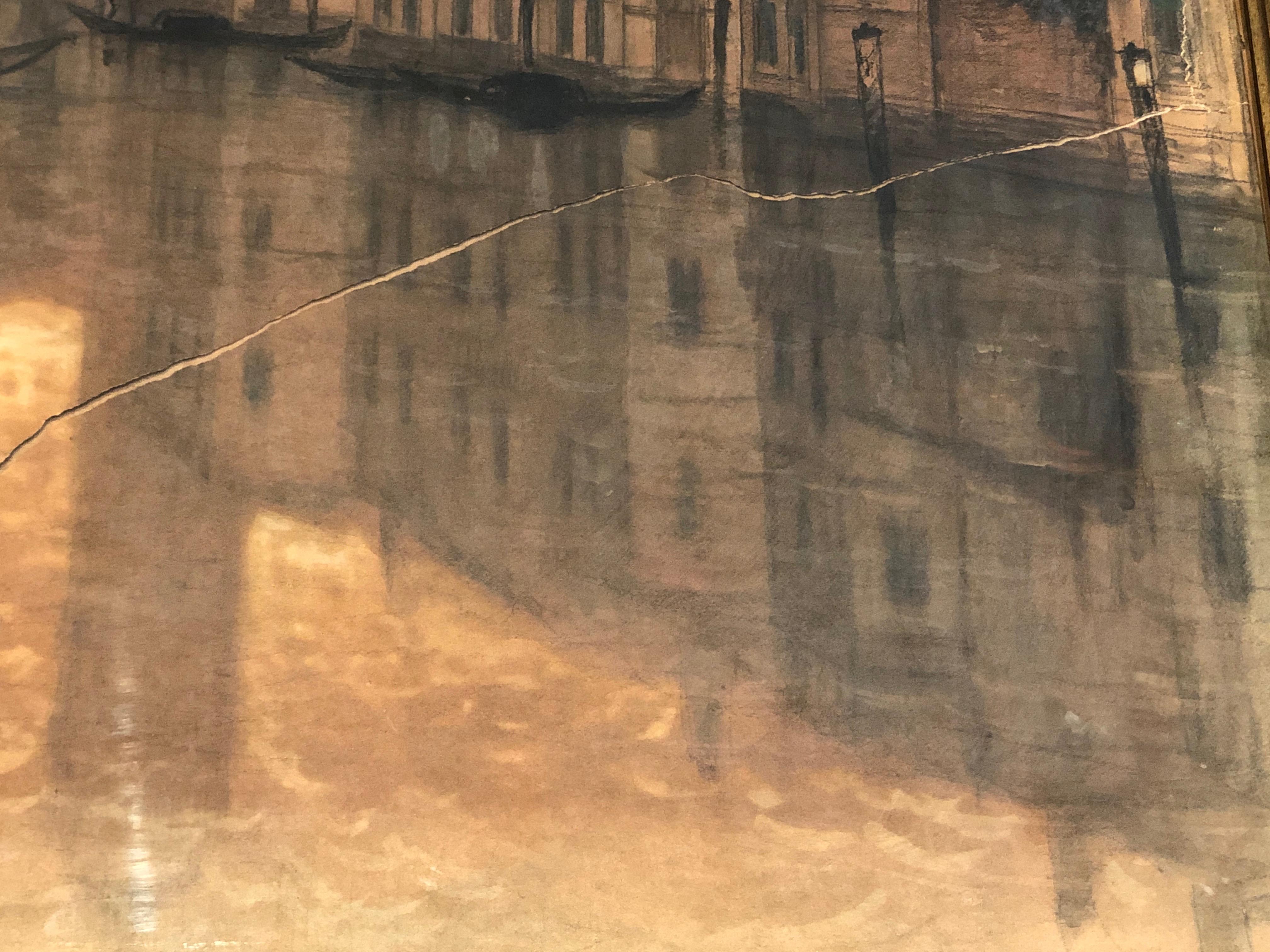 Grande vue de Venise, signée par François Stroobant '1819-1916'. en vente 8