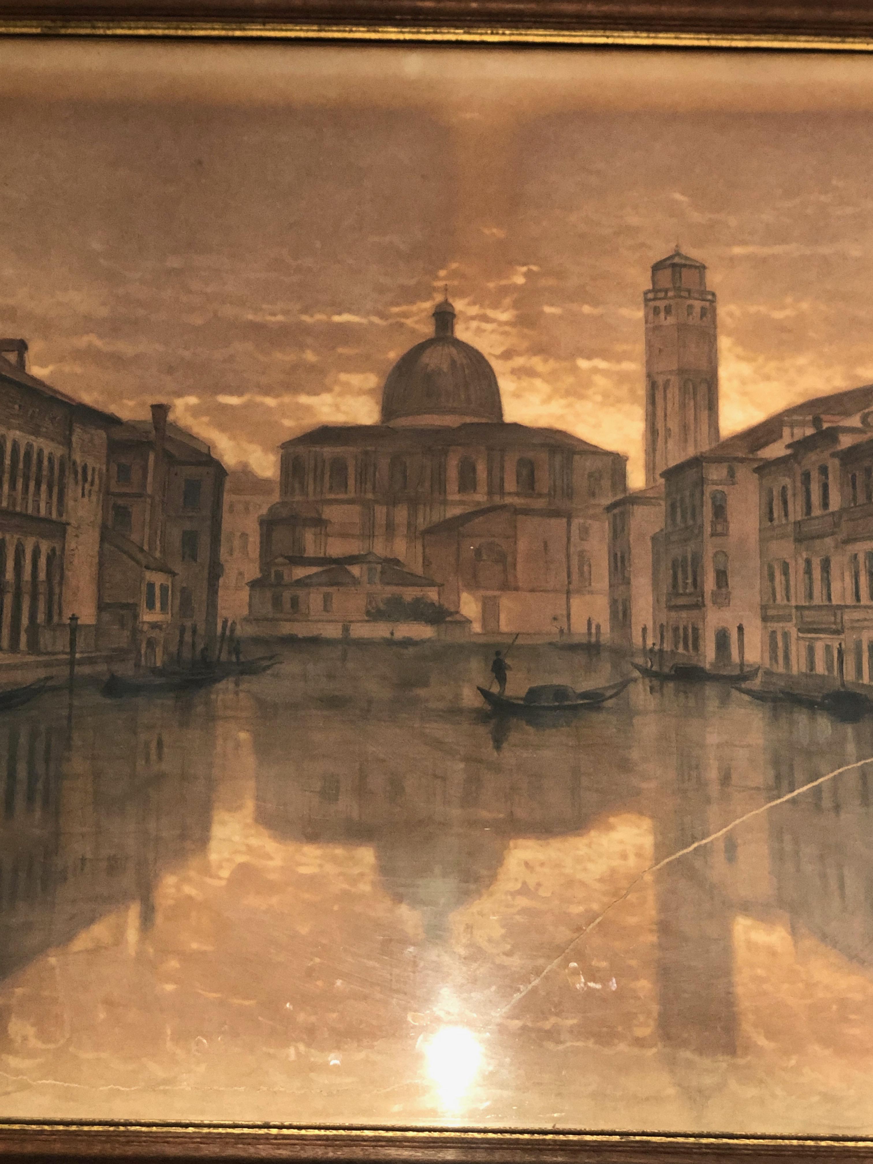 Large Venice View, Signed by François Stroobant '1819-1916' For Sale 1