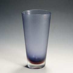 Large Venini Art Glass Vase with Inciso Decoration Paolo Venini, Murano 1956