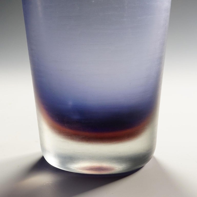 Large Venini Art Glass Vase with Inciso Decoration Paolo Venini, Murano