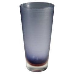 Large Venini Art Glass Vase with Inciso Decoration Paolo Venini, Murano 1956
