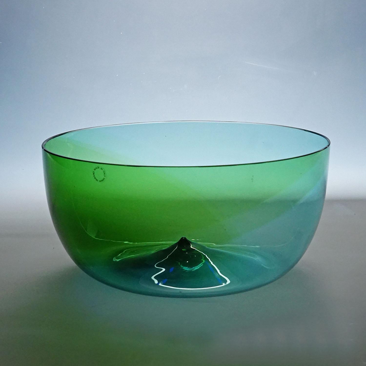 Mid-20th Century Large Venini Bowl 'Coreano', Designed by Tapio Wirkkala in 1966 For Sale