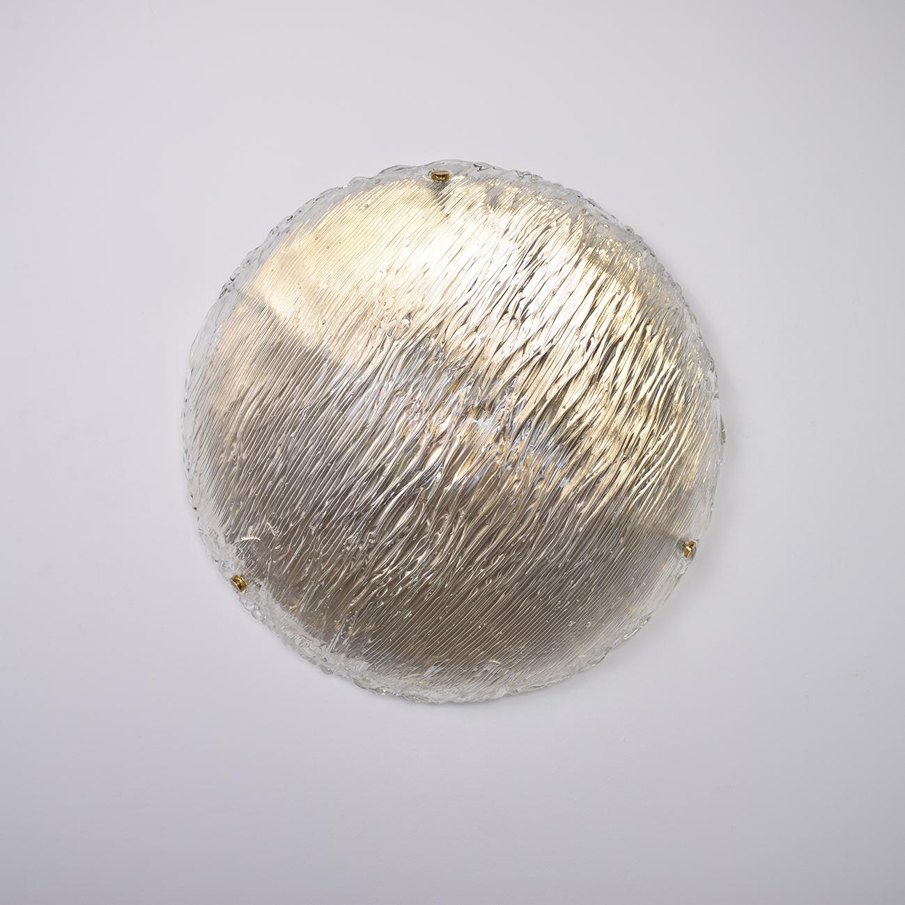 Mid-Century Modern Large Venini Ceiling Lights Attributed To Carlo Scarpa For Venini, 1950s For Sale