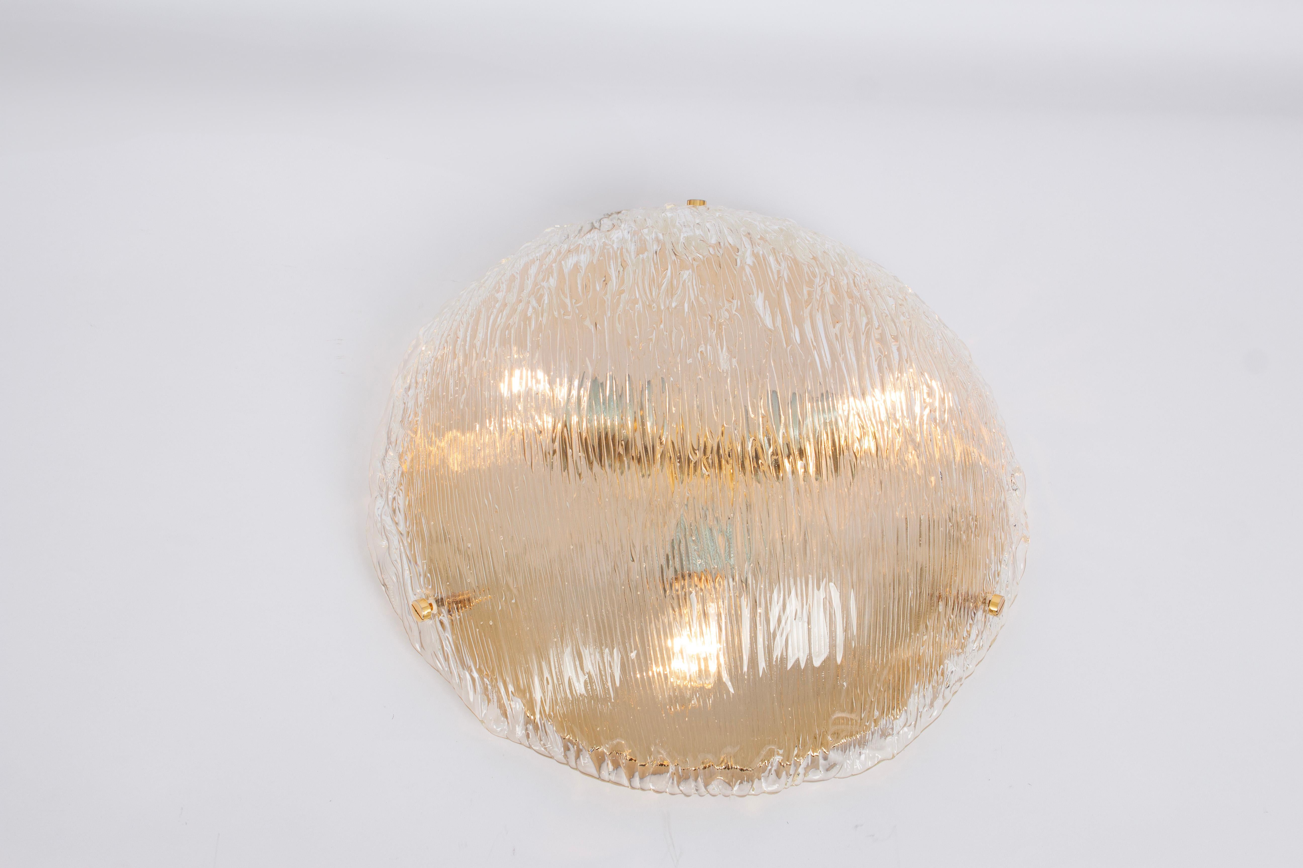 Mid-Century Modern Large Venini Ceiling Lights Attributed to Carlo Scarpa for Venini, 1950s For Sale