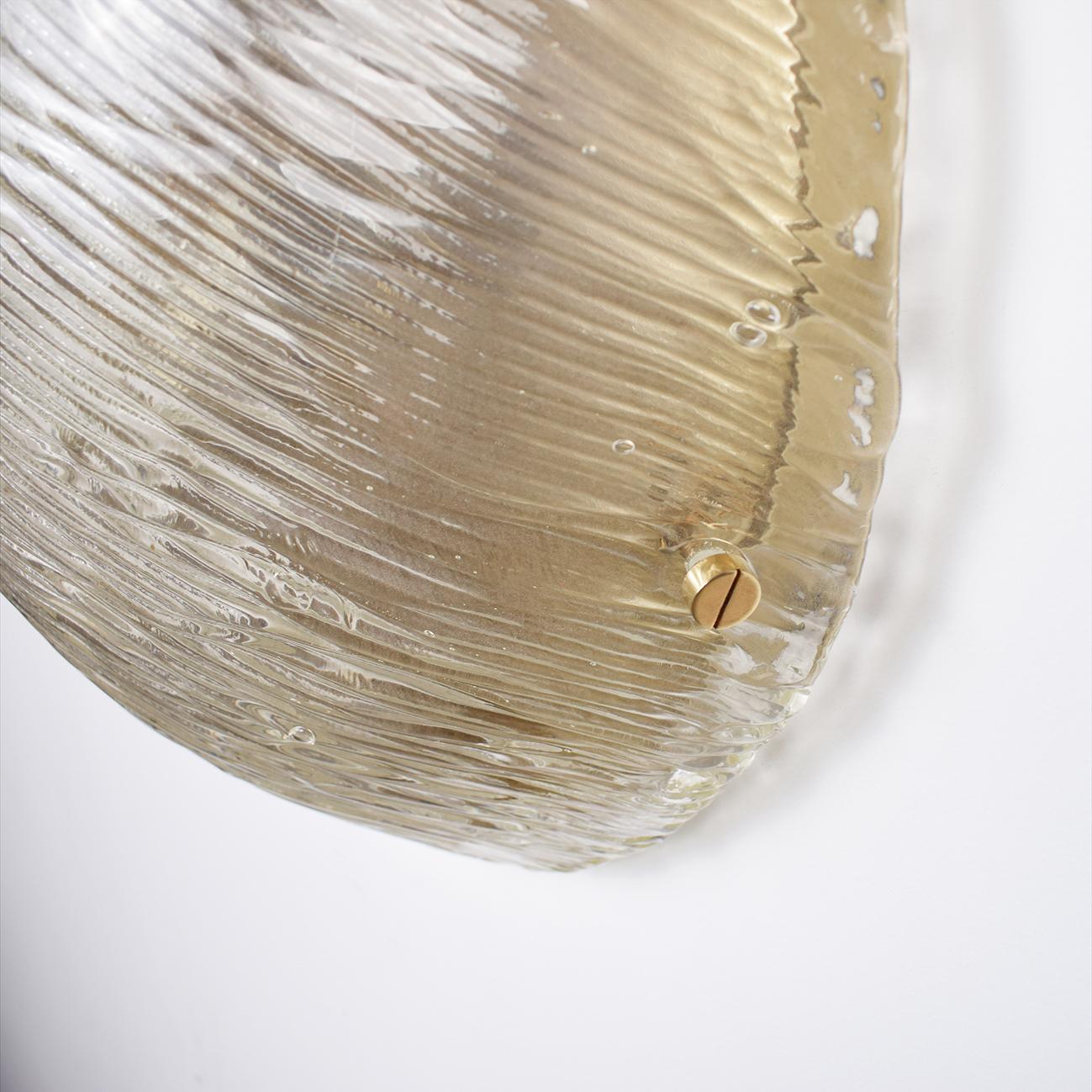 Italian Large Venini Ceiling Lights Attributed To Carlo Scarpa For Venini, 1950s For Sale