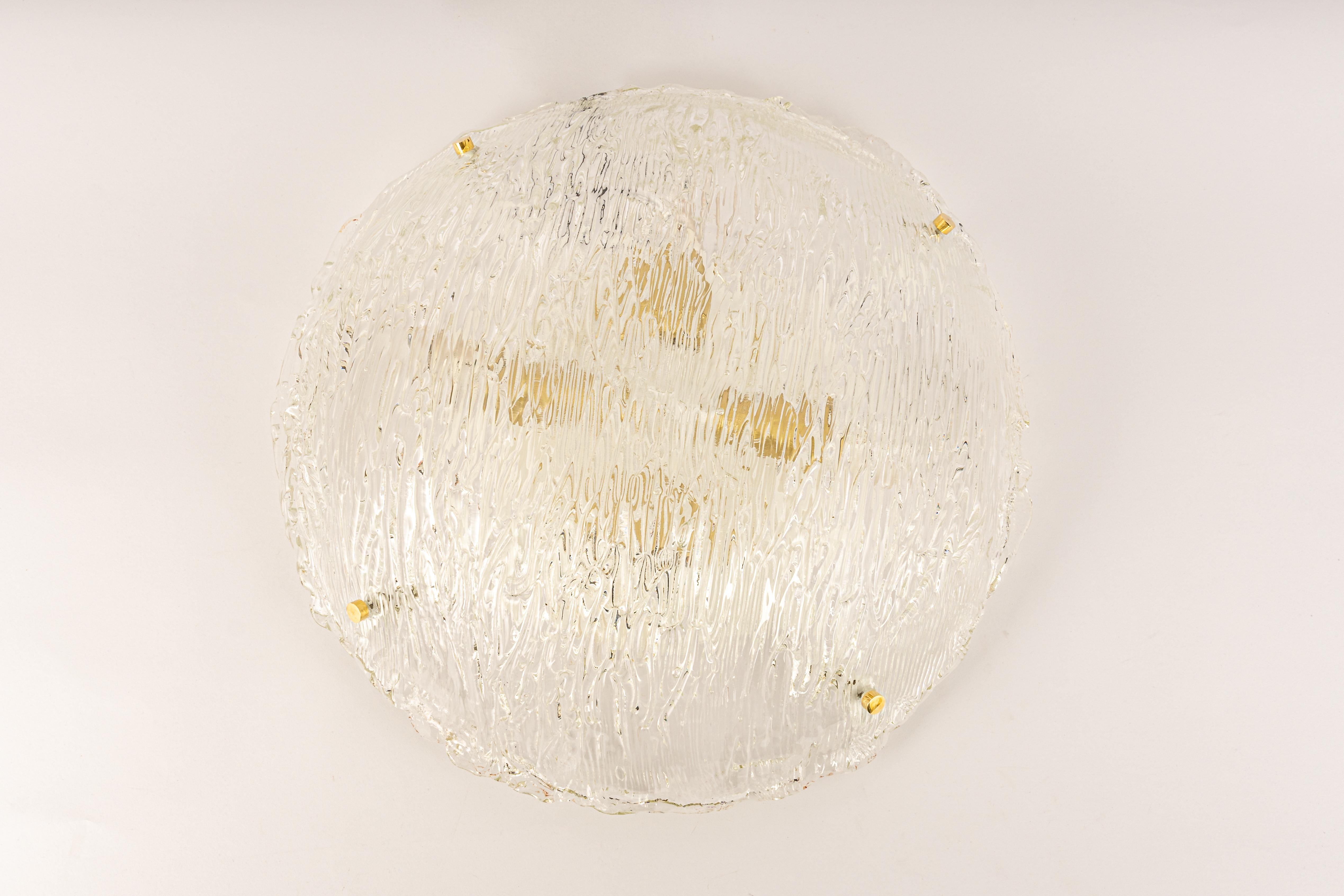 Italian Large Venini Ceiling Lights Attributed to Carlo Scarpa for Venini, 1950s