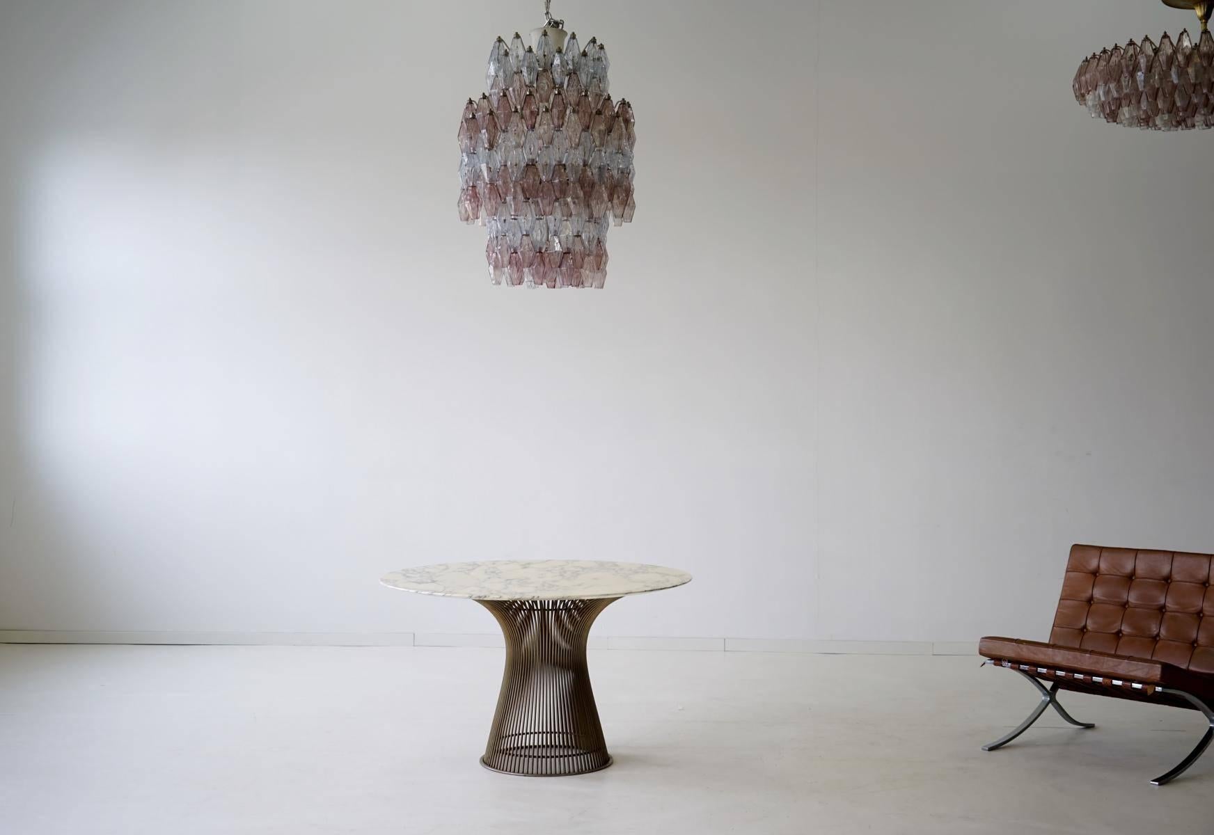 Blown Glass Large Polyhedr Venini Glass Chandelier Lamp Light Poliedri by Carlo Scarpa
