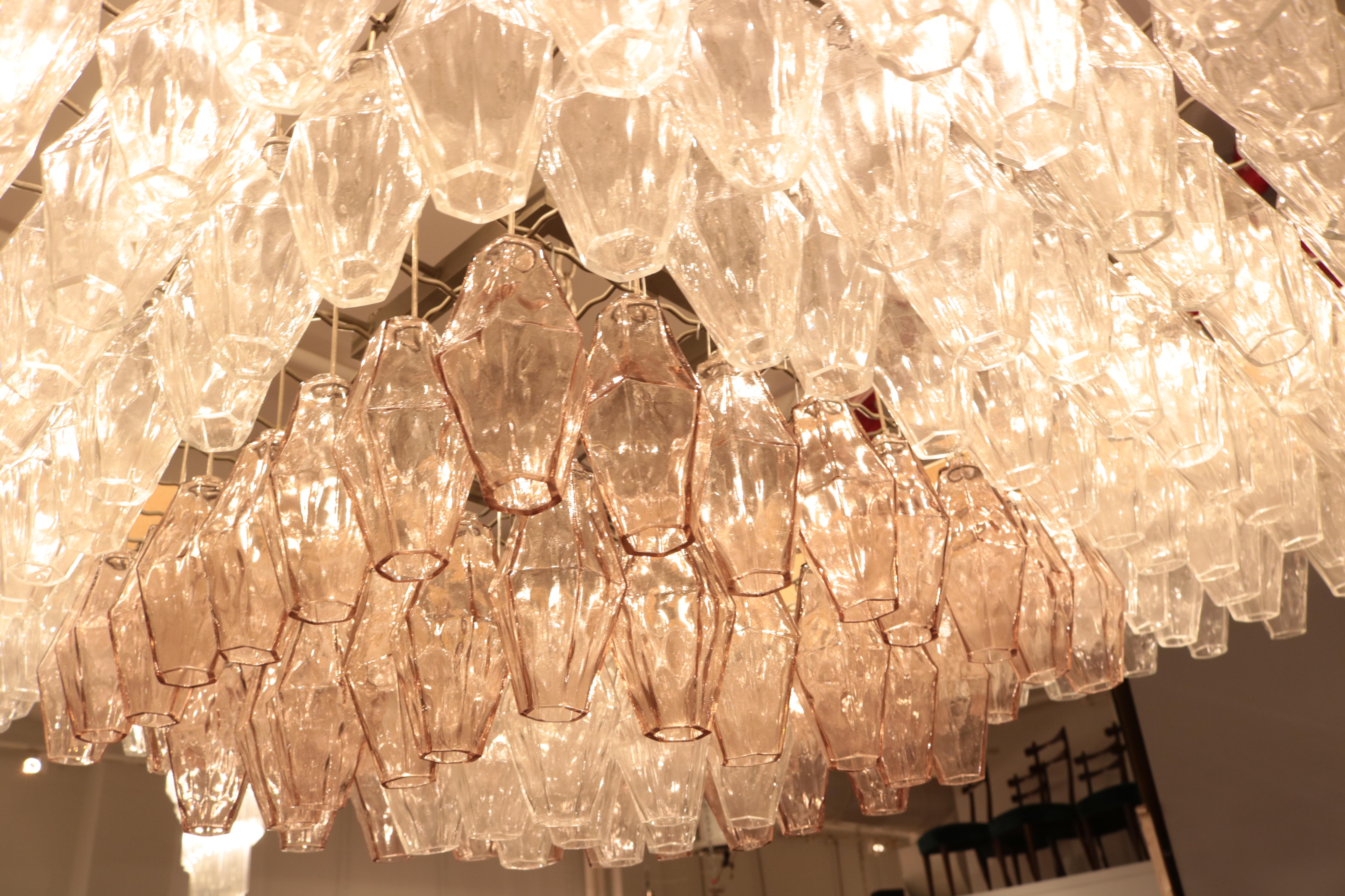 Milieu du XXe siècle Installation d'une grande lampe en verre de Venini en vente