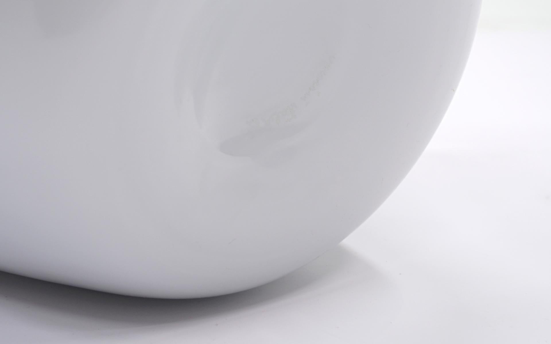 Art Glass Large Venini Hankerchief Artglass / Glass Bowl / Vase, Almost Black and White