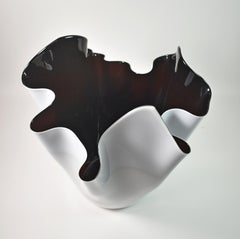 Grand vase à mouchoir en verre d'art italien Venini Fazzoletto de Fulvio Bianconi