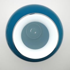 Large Paulo Venini "Labuan" Blown Cased Glass Vase, Aquamarine 2015 Signed