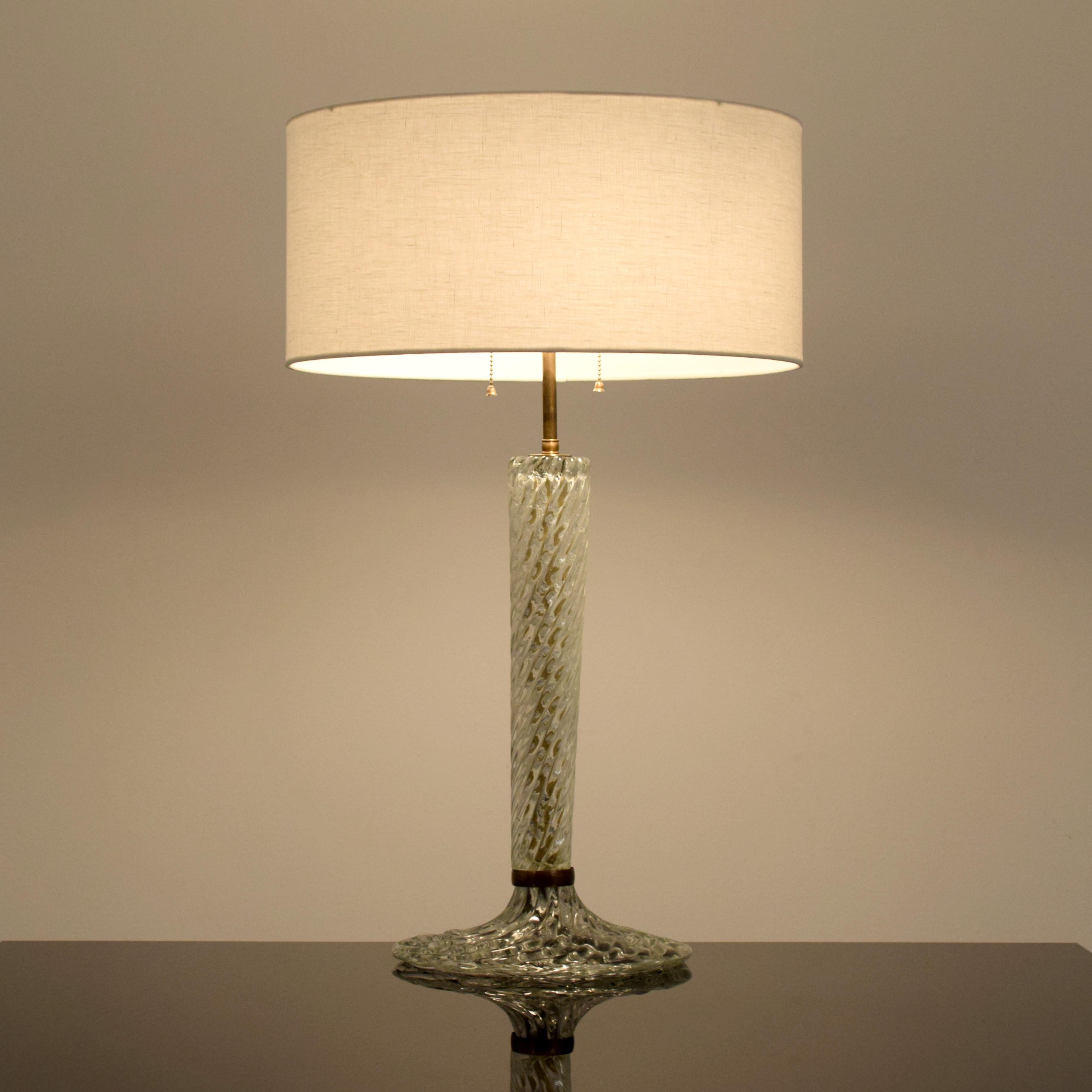 Brass Large Venini Lamp For Sale
