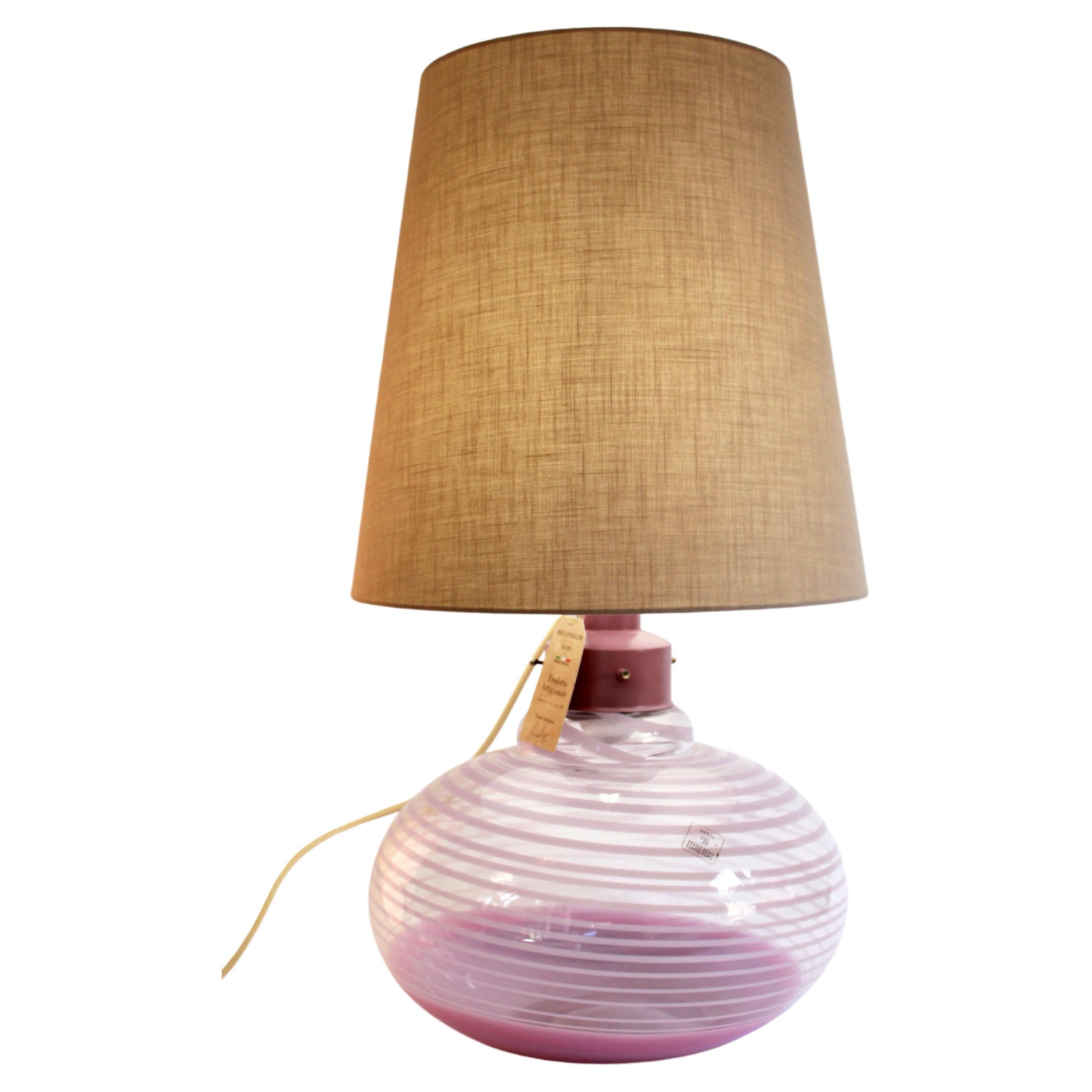 Large VENINI Murano glass table lampshade (66x33x33cm) Italy, 1960s. Rare find! For Sale