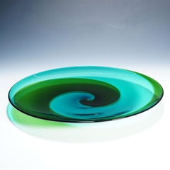 Large Venini Plate 'Coreano', Designed by Tapio Wirkkala in 1966