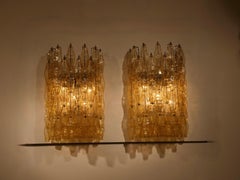 Large variant of Venini Poliedri' set of four wall lights. c1960