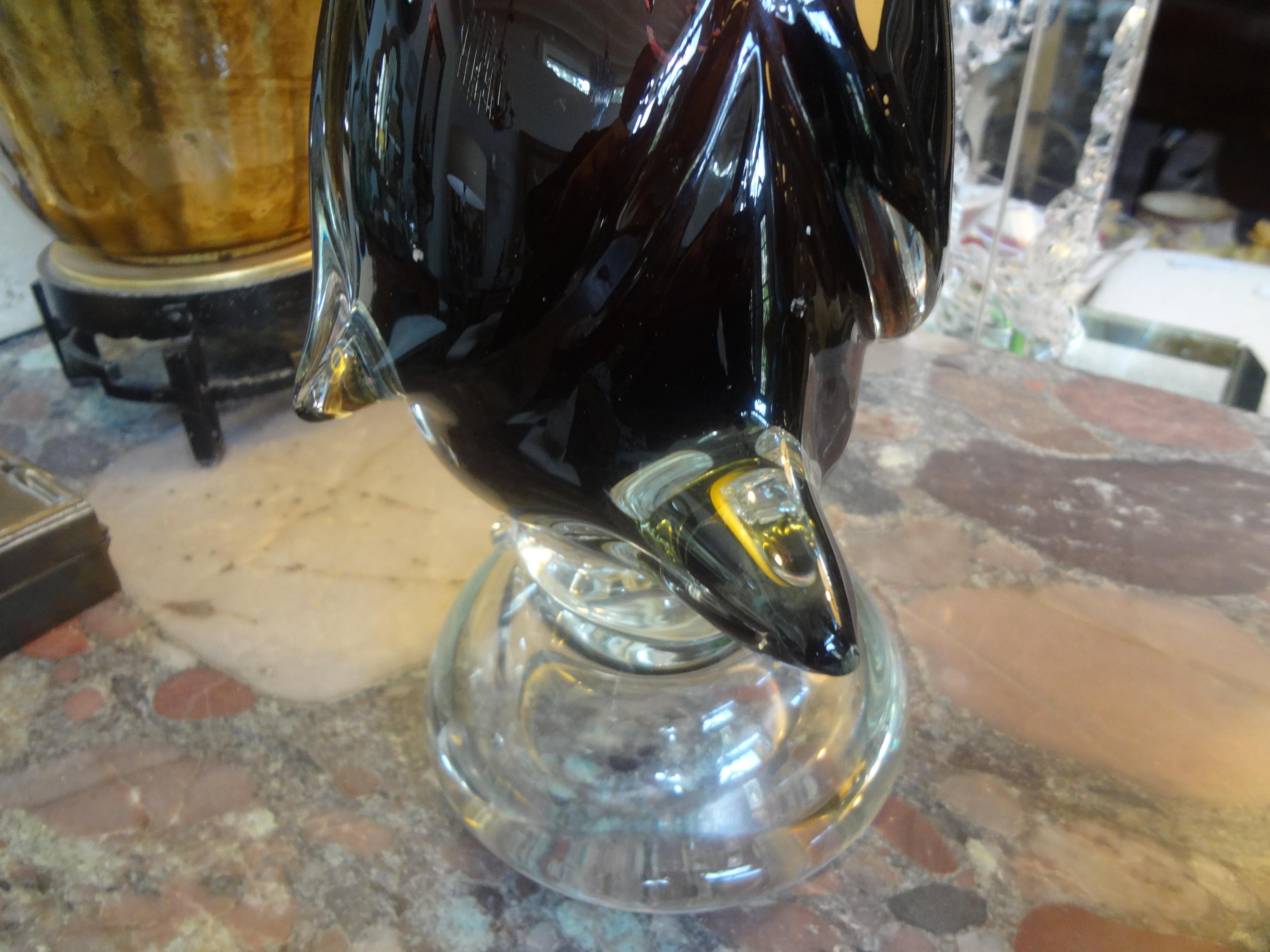 Large Venini Style Murano Glass Duck In Good Condition In Houston, TX