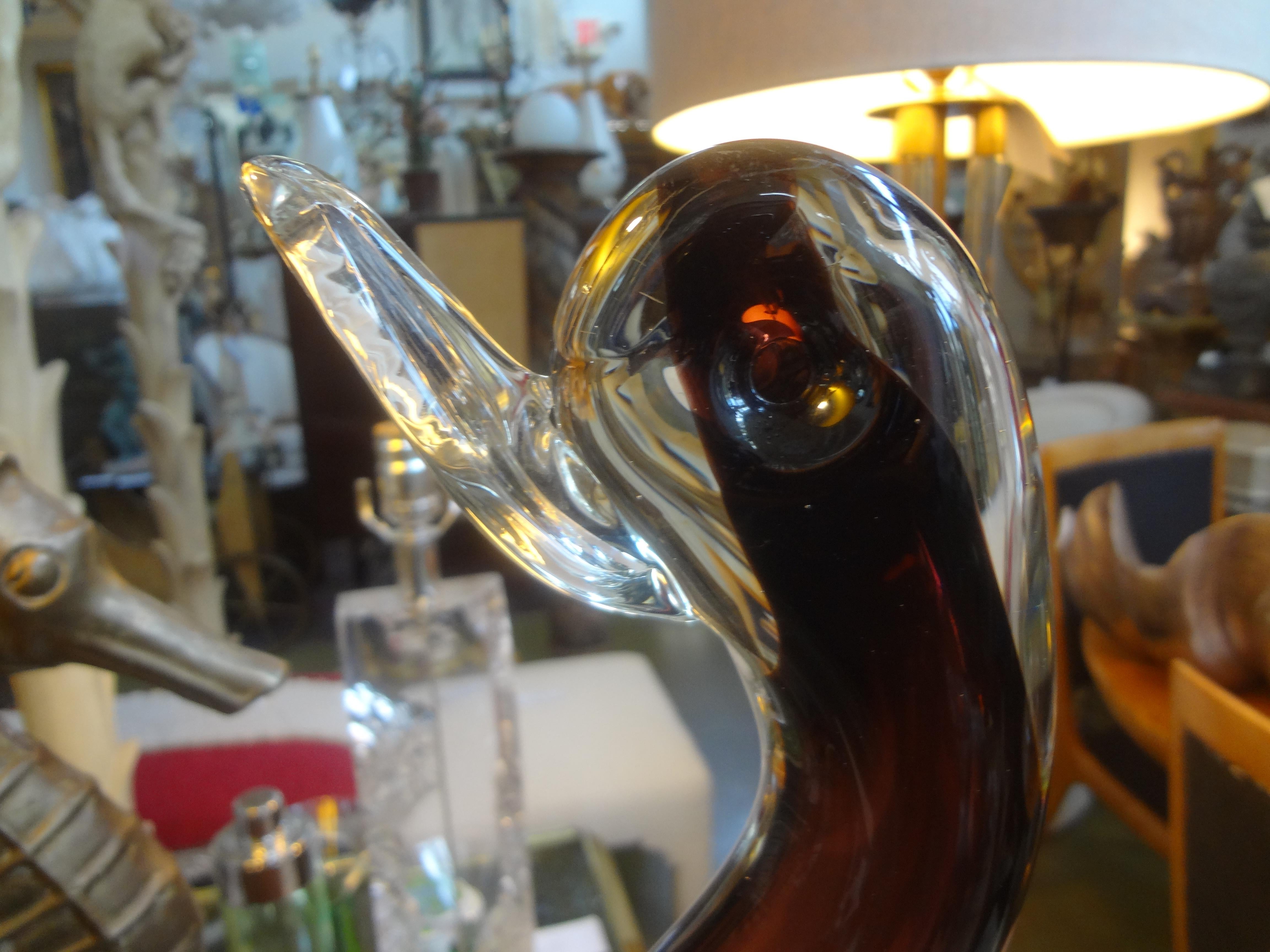 Large Venini Style Murano Glass Duck 2