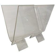 Large Verano Lucite Magazine Rack