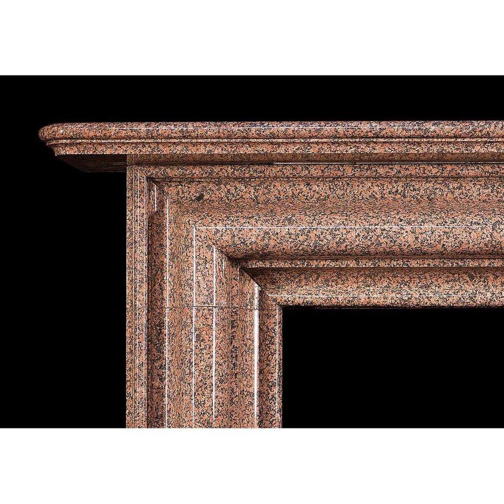 Large granite marble mantel, an absolutely stunning period piece.

Mantels of a very similar style and material are present in Thirlestane Castle, it's possible this is where this fireplace comes from but this is conjecture.

Measures: Mantel