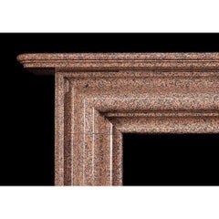 Large Vermillion Granite Fireplace Mantel