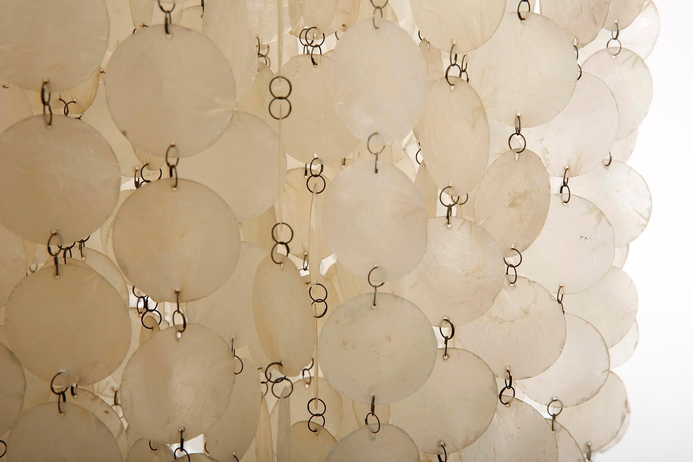 Large Verner Panton Fun Shell Chandelier, 1964 4