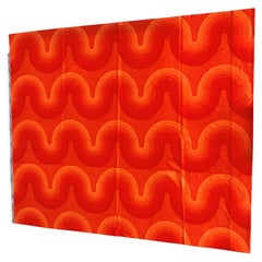Large Verner Panton Vintage Wave Textile Mira-X 67"x79" Section Panel Large Verner Panton Vintage Wave Textile Mira-X 67"x79" Section Panel