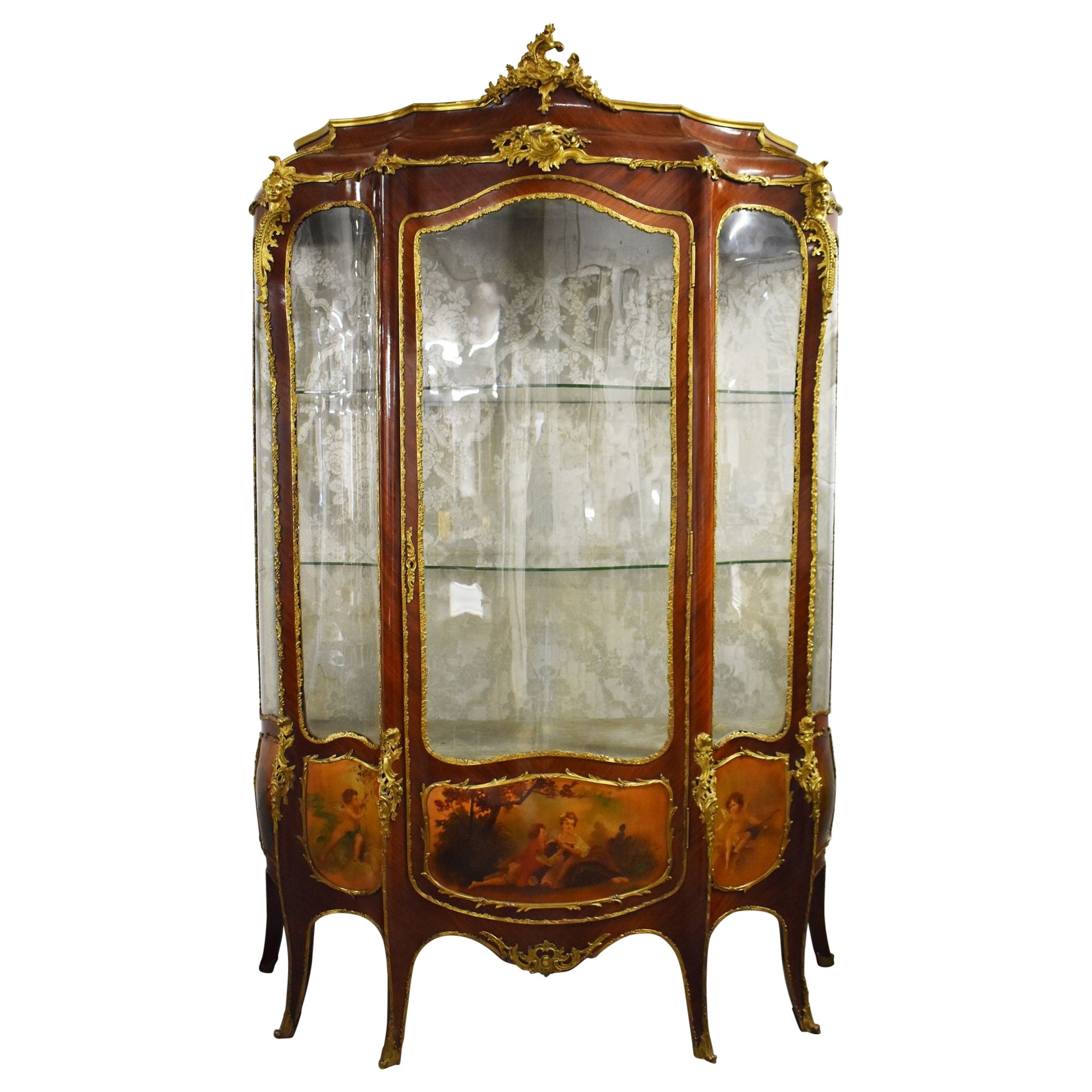 Großer Vitrinenschrank von Vernis Martin