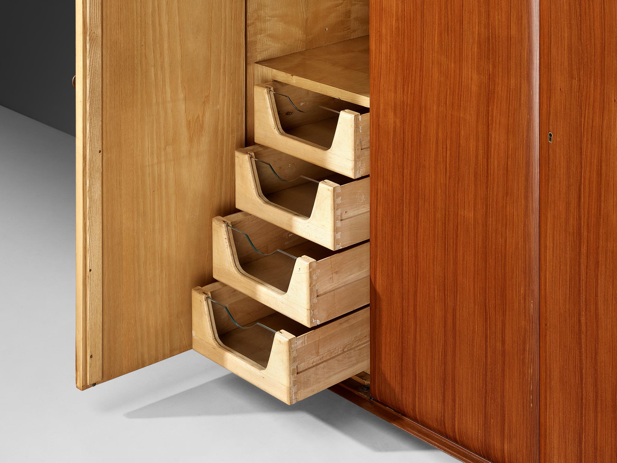 Large Versatile Italian Wall Unit in Teak For Sale 3