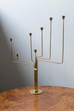 Large version "Ursa Major" brass candelabra by Piet Hein, 1950s