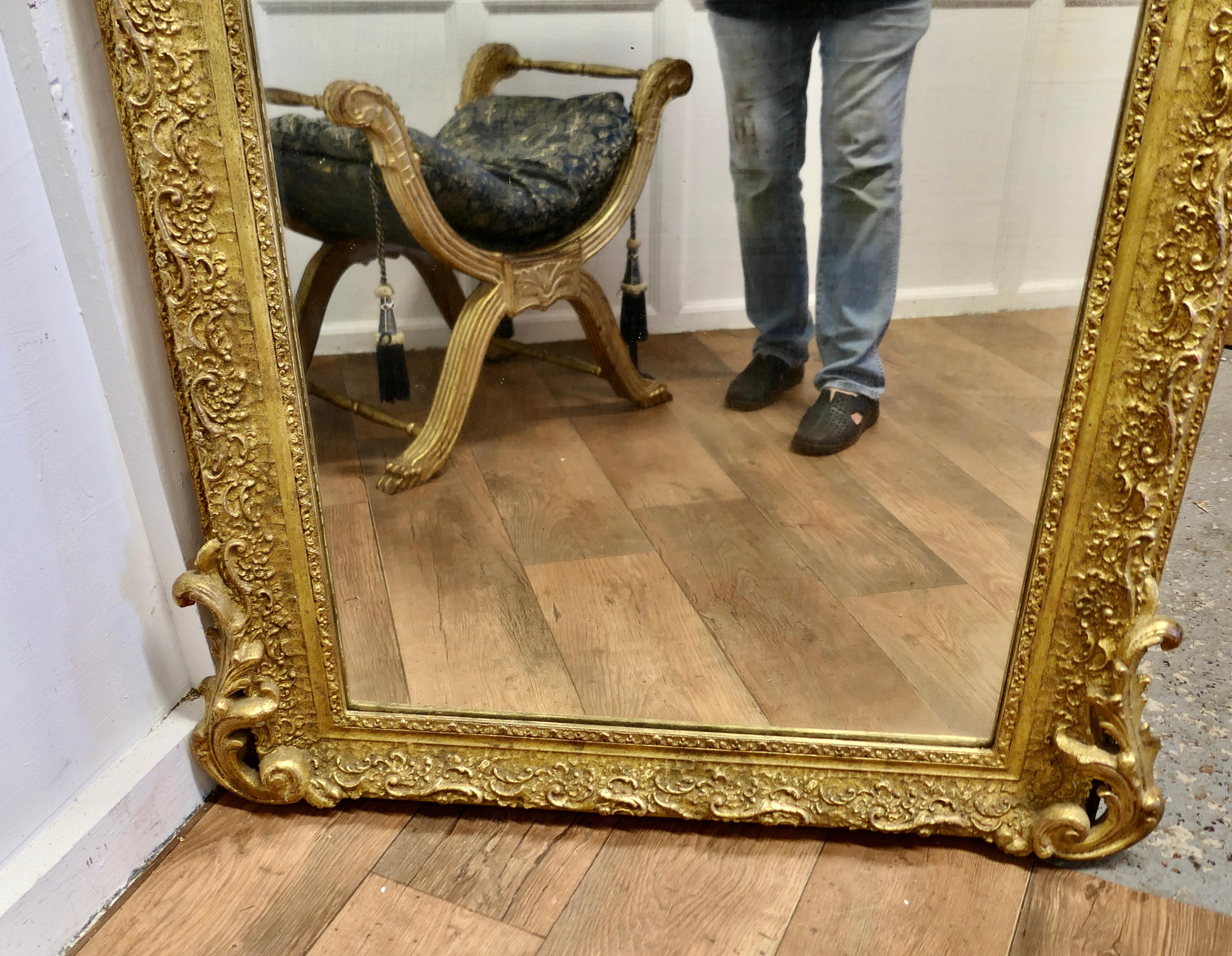 Grand miroir mural Louis Philippe français très décoratif Bon état - En vente à Godshill, Isle of Wight