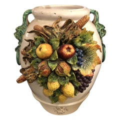 Large Vessel Encrusted with Fruit and Vegetables